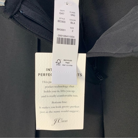 NWT J. Crew Black Skinny Trouser in Italian Ponte - Picture 5 of 8